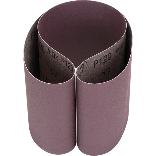 Courroie en textile 241D, 6" la x 48" lo, Oxyde d'aluminium, Grain P120 D. Morneault & Fils