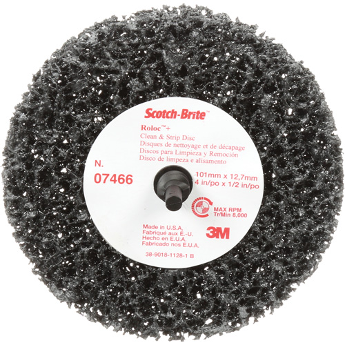 Disque de nettoyage et de d&eacute;capage Clean and Strip Roloc Scotch-Brite, 4" dia., Grain Extra grossier, Carbure de silicium D. Morneault & Fils
