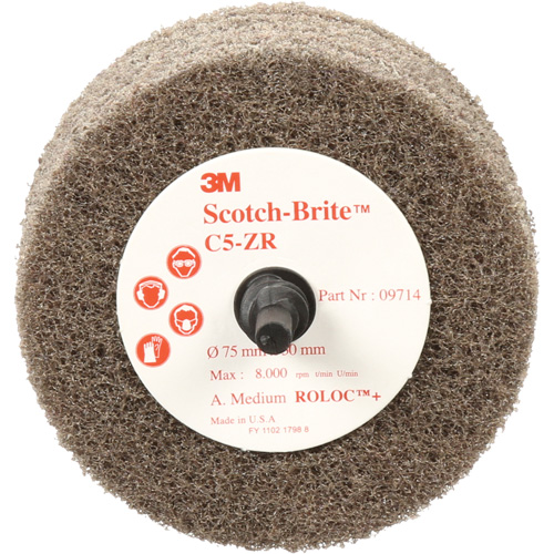Scotch-Brite Cut & Polish Disc, 75 mm x 30 mm, 20 mm Arbor, Aluminum Oxide, 7500 RPM D. Morneault & Fils