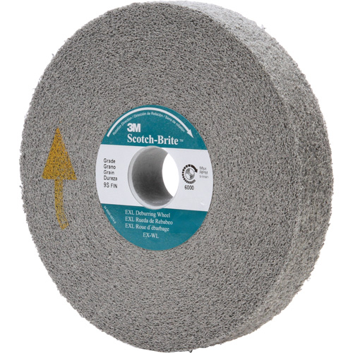 Meule d'&eacute;barbage EXL Scotch-Brite, 6" x 1/2", Arbre de 1" D. Morneault & Fils