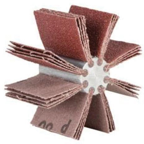 Plain Flap B-825 Bore Polisher, Aluminum Oxide, 120 Grit, 5-3/4" x 1-1/2" x D. Morneault & Fils