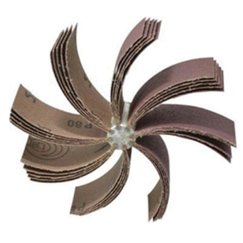 Outil de polissage d'al&eacute;sage &agrave; lamelles ordinaires B-830, Oxyde d'aluminium, Grain 80, 6-3/4" x 1-1/2" D. Morneault & Fils