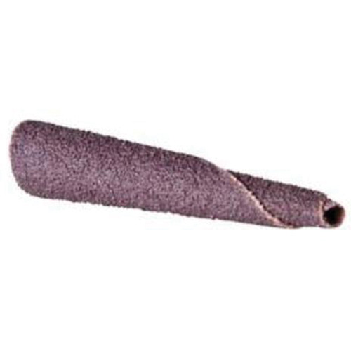 Cartouche de bande abrasive conique ALO, 100 Grain, 5/16" dia., Oxyde d'aluminium, 1-1/2" lo, 1/4" Dimension de l'arbre D. Morneault & Fils