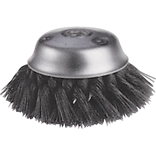 Knot Wire Cup Brushes - Stagger Row, 5-3/4" Dia. x 5/8"-11 Arbor D. Morneault & Fils