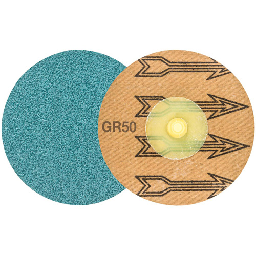 Disque de ponçage TWIST TOPCUT, 3" dia., Grain 50, Zirconium D. Morneault & Fils