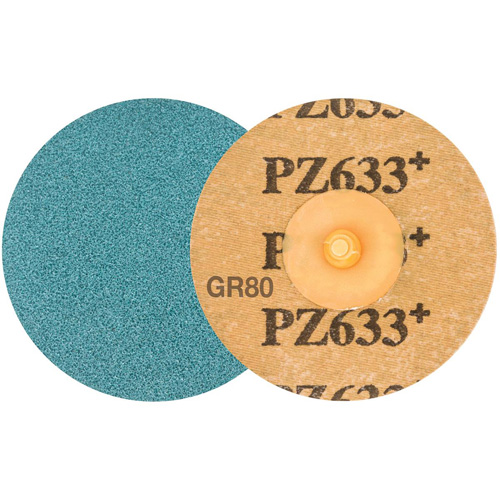 TWIST TOPCUT Sanding Disc, 3" Dia., 80 Grit, Zirconium D. Morneault & Fils