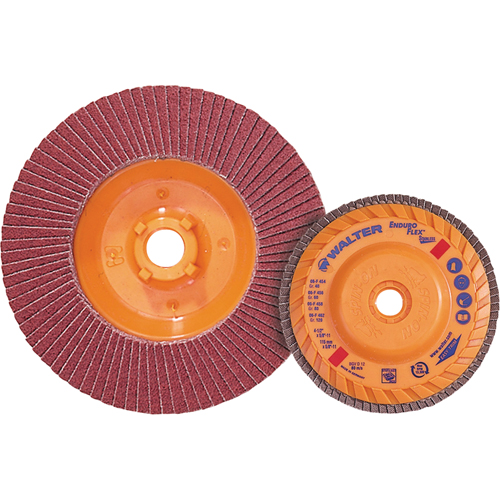 Enduro-Flex Stainless Flap Disc, 4-1/2" x 5/8"-11, Type 27, 60 Grit, Zirconia Alumina D. Morneault & Fils