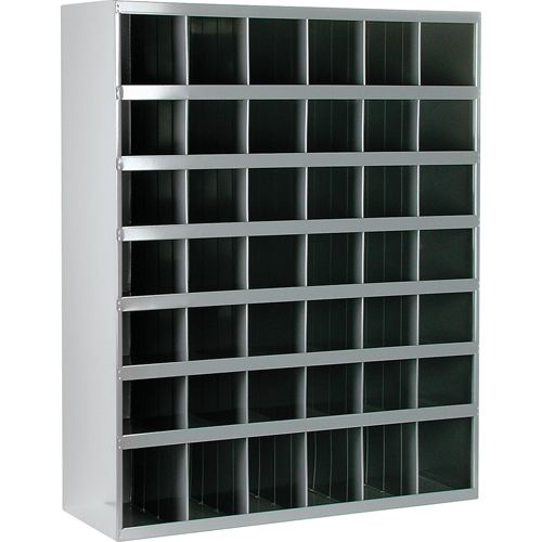 Armoires pour bacs de rangement en acier, 33-3/4" la x 12" p x 42" h, Gris D. Morneault & Fils