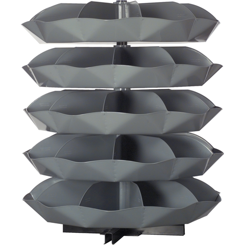 Rotabin&reg; Storage Units, 625 lbs. Capacity per Level, 5 Level, 56" H x 44" Dia. D. Morneault & Fils