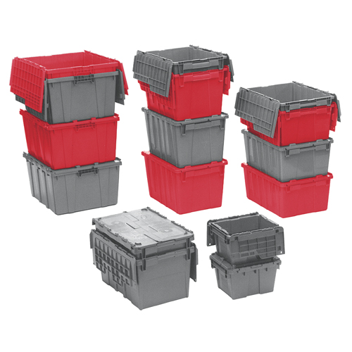 Contenants de distribution Flipak en plastique poly&eacute;thyl&egrave;ne (PE), 15,2" x 10,9" x 9,7", Bleu D. Morneault & Fils