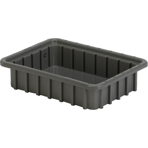 Contenants Divider Box, Poly&eacute;thyl&egrave;ne, 10,8" la x 8,3" p x 2,5" h, Gris D. Morneault & Fils