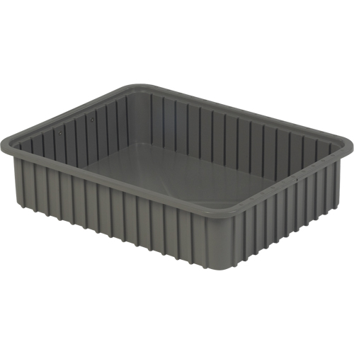 Contenants Divider Box, Poly&eacute;thyl&egrave;ne, 22,4" la x 17,4" p x 5" h, Gris D. Morneault & Fils