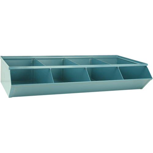 Sectional Bin Units, 100 lbs. Cap., 37" W x 18-3/4" D x 7-1/2" H, Blue D. Morneault & Fils