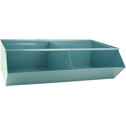 Bacs sectionnels superposables, Cap. 100 lb, 37" la x 24" p x 11" h, Bleu D. Morneault & Fils