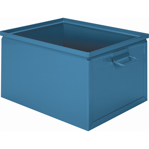 Steel Stacking Box, 7.5" W x 13" D x 6" H, Blue D. Morneault & Fils