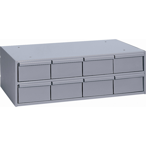 Industrial Drawer Cabinets, 8 Drawers, 22-3/4" W x 11-5/8" D x 7-3/8" H, Grey D. Morneault & Fils