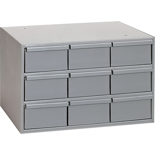 Casiers &agrave; tiroirs industriels, 9 tiroirs, 17-1/4" la x 11-5/8" p x 10-7/8" h, Gris D. Morneault & Fils