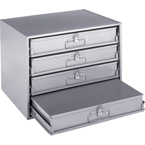 Casiers pour boîtes &agrave; compartiments, Acier, 4 compartiments, 20" la x 15-3/4" p, 15" h, Gris D. Morneault & Fils