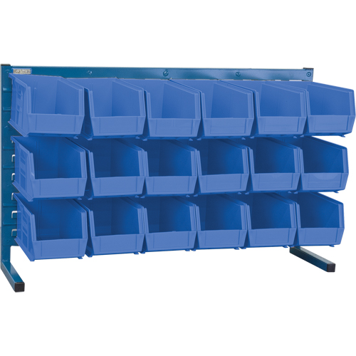 Louvered Rack with Bins, 18 Bins, 8-1/4" W x 36" D x 22" H D. Morneault & Fils