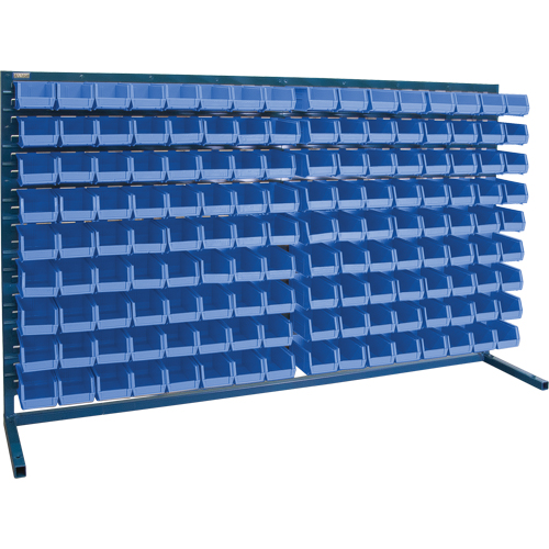Louvered Rack with Bins, 144 Bins, 72" W x 15" D x 40" H D. Morneault & Fils
