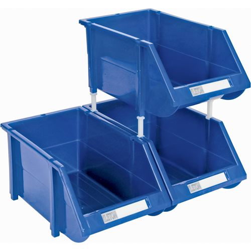 Bac empilable & &agrave; suspendre, 4-13/16" la, 3-3/16" h x 7-1/8" p, Bleu D. Morneault & Fils