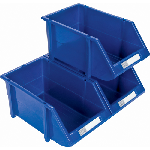 Bac empilable & &agrave; suspendre, 4-13/16" la, 3-3/16" h x 7-1/8" p, Bleu D. Morneault & Fils