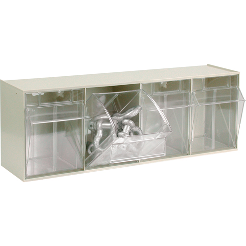 Tip-Out Bins Modular Storage System, 23-5/8" W x 6-5/8" D x 8-1/8" H, 4 Drawers D. Morneault & Fils