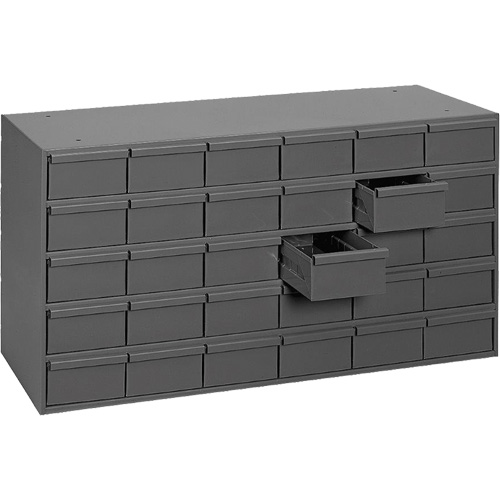 Casiers &agrave; tiroirs industriels, 30 tiroirs, 33-3/4" la x 11-5/8" p x 17-3/4" h, Gris D. Morneault & Fils