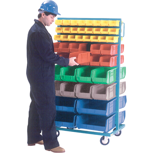 Mobile Bin Racks - Double Sided, 0 Bins, 36" W x 24" D x 67-1/2" H D. Morneault & Fils