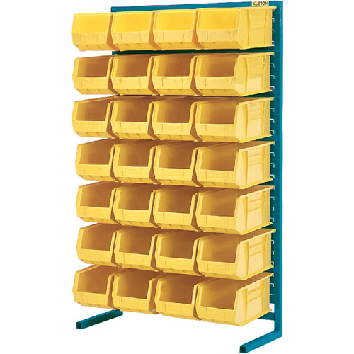 Single-Sided Stationary Bin Rack, 36" W x 12" D x 61" H, 28 Bins D. Morneault & Fils
