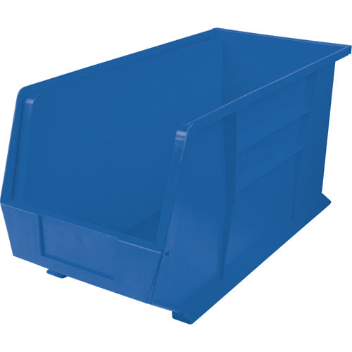 Bacs ultra empilable & suspendable, 8-1/4" la, 9" h x 18" p, Bleu D. Morneault & Fils