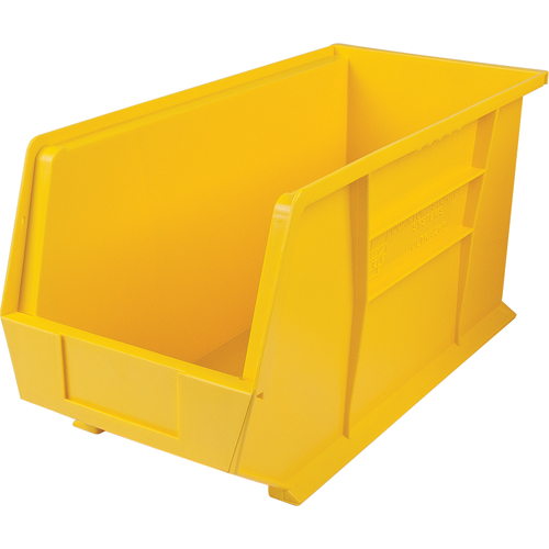Bacs ultra empilable & suspendable, 8-1/4" la, 9" h x 18" p, Jaune D. Morneault & Fils
