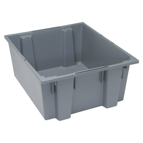 Stack & Nest Totes, 10" x 23.5" x 19.5", Grey D. Morneault & Fils