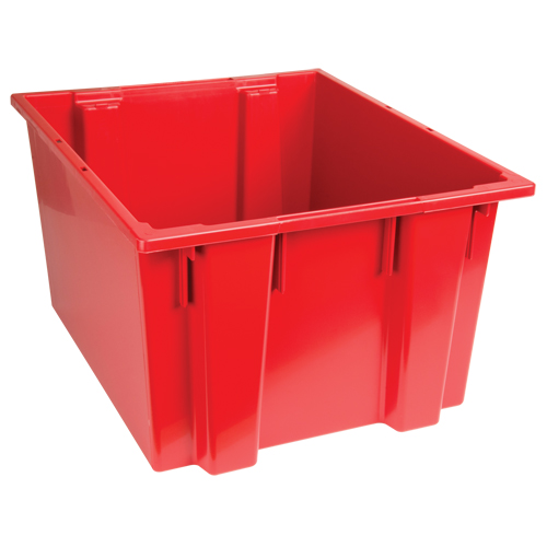 Stack & Nest Totes, 13" x 23.5" x 19.5", Red D. Morneault & Fils