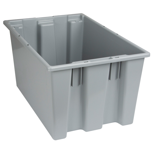Stack & Nest Totes, 12" x 23.5" x 15.5", Grey D. Morneault & Fils