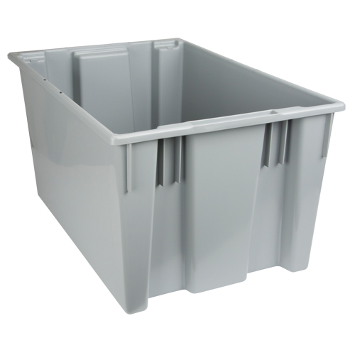 Stack & Nest Totes, 15" x 29.5" x 19.5", Grey D. Morneault & Fils