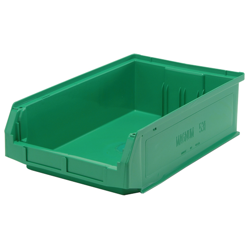 Giant Stacking Containers, 12.375" W x 19.75" D x 5.875" H, Green D. Morneault & Fils