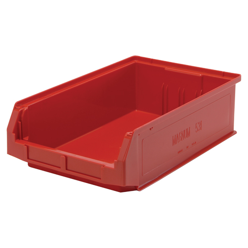 Contenants g&eacute;ants empilables, 12,375" la x 19,75" p x 5,875" h, Rouge D. Morneault & Fils