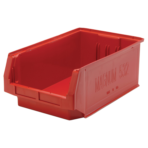 Contenants g&eacute;ants empilables, 12,375" la x 19,75" p x 7,875" h, Rouge D. Morneault & Fils