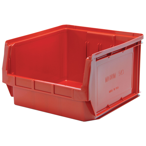 Contenants g&eacute;ants empilables, 18,375" la x 19,75" p x 11,875" h, Rouge D. Morneault & Fils