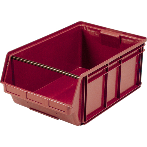 Contenants g&eacute;ants empilables, 18,375" la x 29" p x 11,875" h, Rouge D. Morneault & Fils