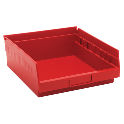 Bacs de rangement pour tablettes, 11-1/8" la x 4" H x 11-5/8" p, Rouge, Capacit&eacute; 30 lb D. Morneault & Fils