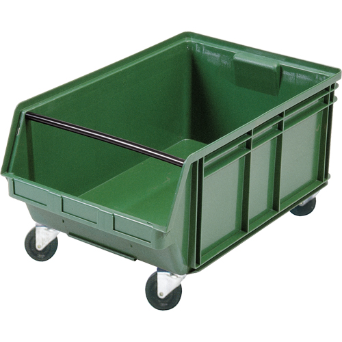Mobile Giant Stacking Bin, 11-7/8" H x 18-3/8" W x 29" D, 150 lbs. Capacity, Green D. Morneault & Fils