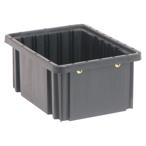 Conductive Dividable Grid Containers, Polypropylene, 8-1/4" W x 10-7/8" D x 5" H, Black D. Morneault & Fils