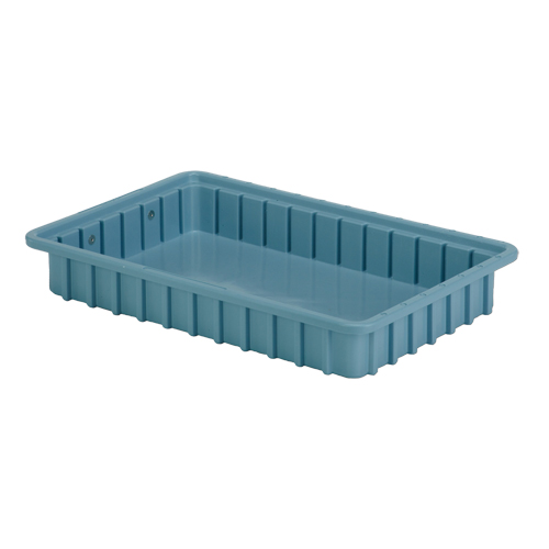 Contenants Divider Box, Poly&eacute;thyl&egrave;ne, 16,5" la x 10,9" p x 2,5" h, Bleu p&acirc;le D. Morneault & Fils
