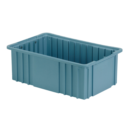 Contenant Divider Box, Poly&eacute;thyl&egrave;ne, 15,5" la x 9,9" p x 6" h, Bleu p&acirc;le D. Morneault & Fils