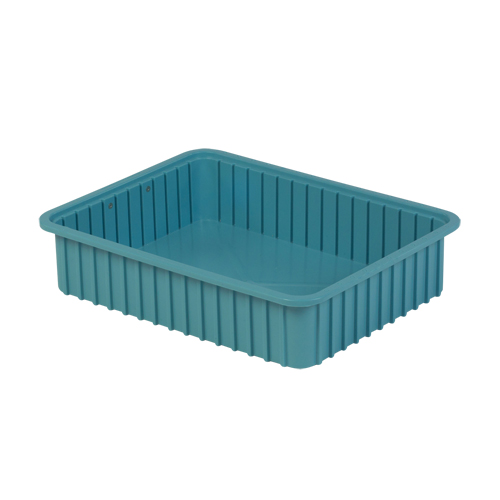 Contenants Divider Box, Poly&eacute;thyl&egrave;ne, 22,4" la x 17,4" p x 5" h, Bleu p&acirc;le D. Morneault & Fils