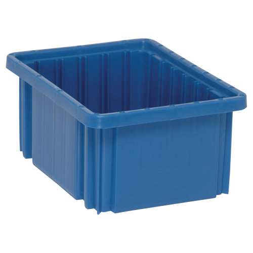 Contenants Divider Box, Plastique, 10,9" la x 8,3" p x 5" h, Bleu D. Morneault & Fils