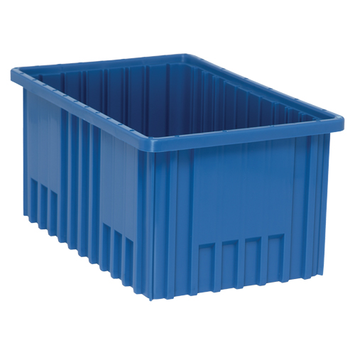 Contenants Divider Box, Plastique, 16,5" la x 10,9" p x 8" h, Bleu D. Morneault & Fils