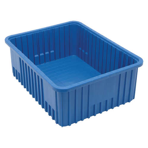 Contenants Divider Box, Plastique, 22,5" la x 17,5" p x 8" h, Bleu D. Morneault & Fils